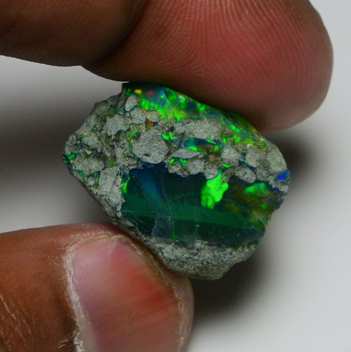 Black Opal 22.55 Carats | Natural Black Ethiopian Opal Rough - Ready for Cutting & Jewelry