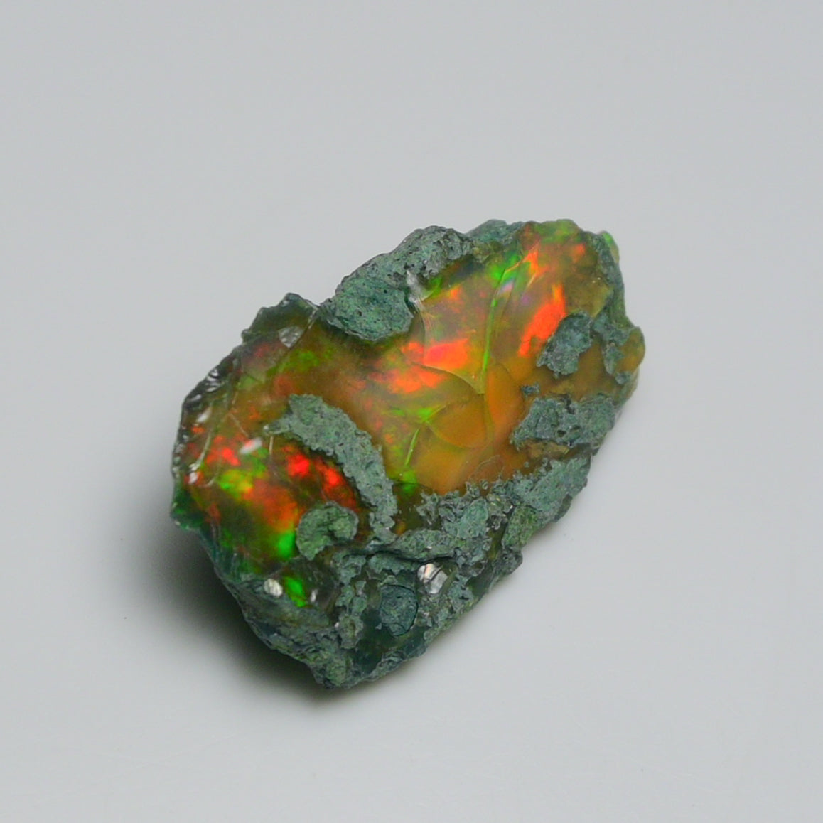 Black Opal 13.85 Carats | Natural Black Ethiopian Opal Rough - Ready for Cutting & Jewelry