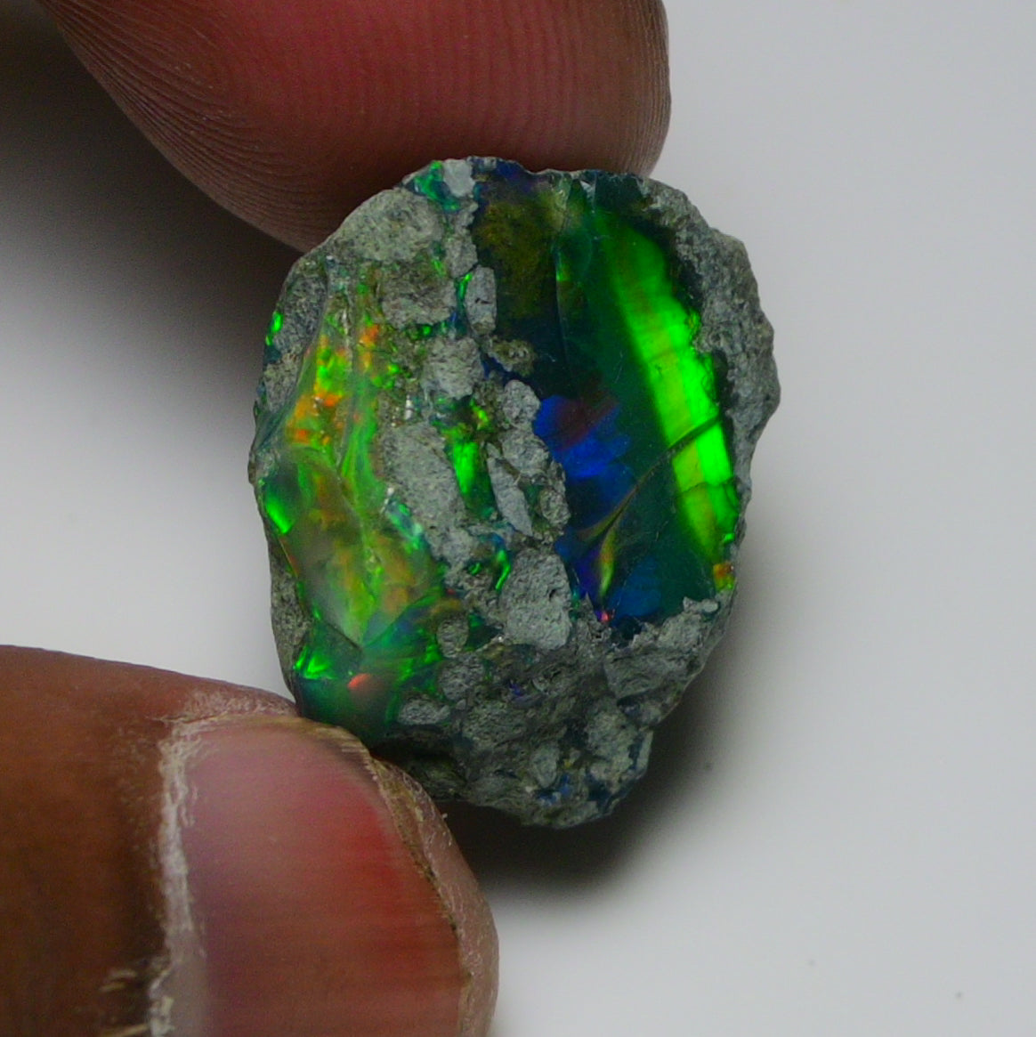 Black Opal 22.55 Carats | Natural Black Ethiopian Opal Rough - Ready for Cutting & Jewelry