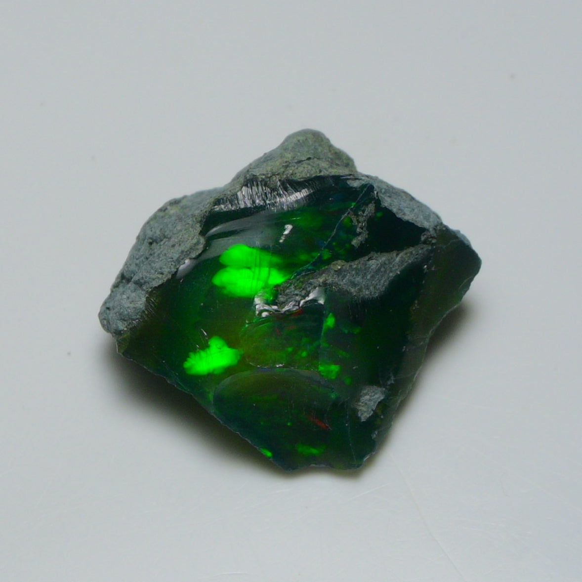 Black Opal 15.50 Carats | Natural Black Ethiopian Opal Rough - Ready for Cutting & Jewelry