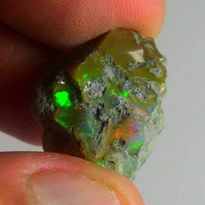 Black Opal Weight: 22.70  Carats | Natural Black Ethiopian Opal Rough - Ready for Cutting & Jewelry