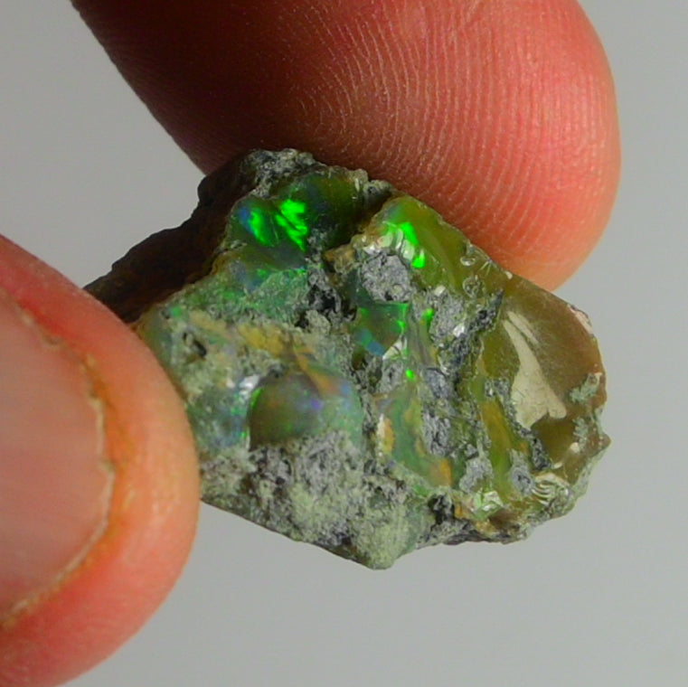 Black Opal Weight: 22.70  Carats | Natural Black Ethiopian Opal Rough - Ready for Cutting & Jewelry