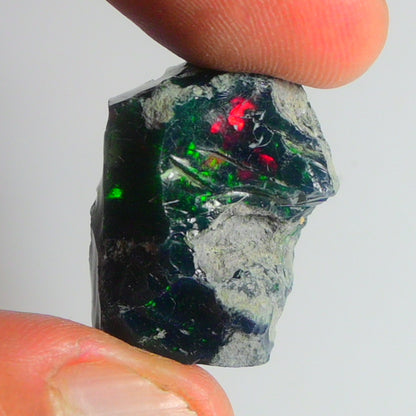 Black Opal Weight: 20.50 Carats | Natural Black Ethiopian Opal Rough - Ready for Cutting & Jewelry