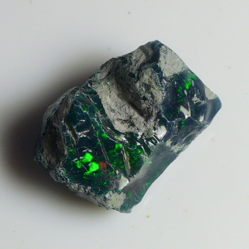 Black Opal Weight: 20.50 Carats | Natural Black Ethiopian Opal Rough - Ready for Cutting & Jewelry