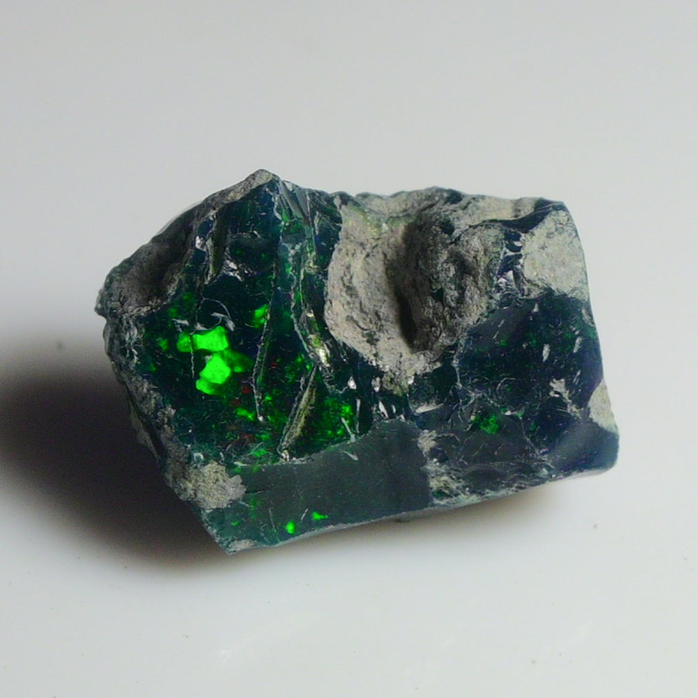 Black Opal Weight: 20.50 Carats | Natural Black Ethiopian Opal Rough - Ready for Cutting & Jewelry