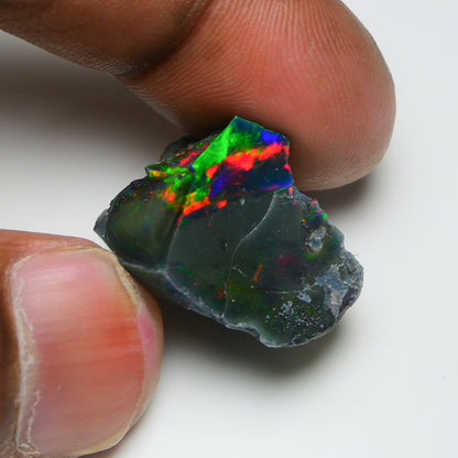 Black Opal 28.15 Carats | Natural Black Ethiopian Opal Rough - Ready for Cutting & Jewelry