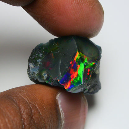 Black Opal 28.15 Carats | Natural Black Ethiopian Opal Rough - Ready for Cutting & Jewelry