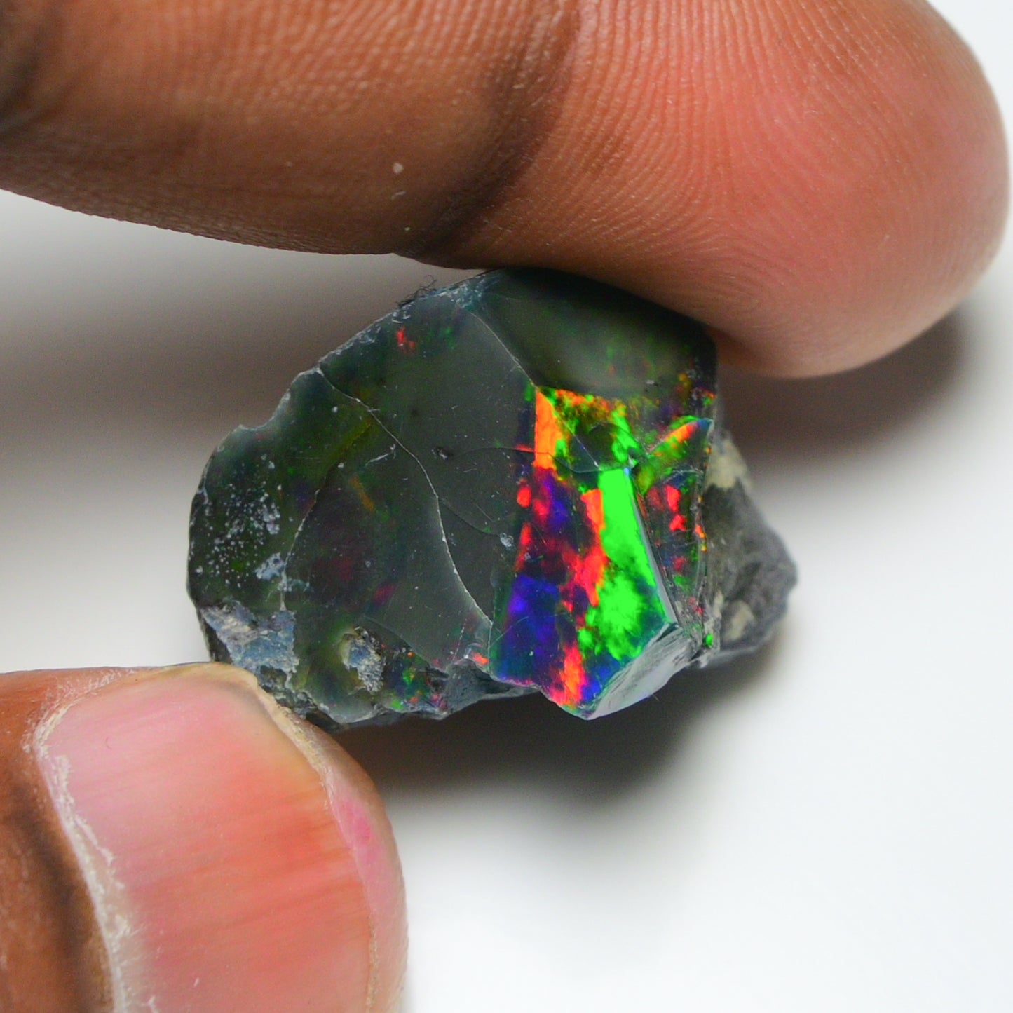 Black Opal 28.15 Carats | Natural Black Ethiopian Opal Rough - Ready for Cutting & Jewelry