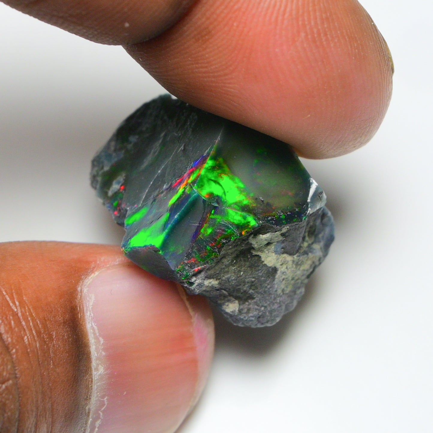 Black Opal 28.15 Carats | Natural Black Ethiopian Opal Rough - Ready for Cutting & Jewelry