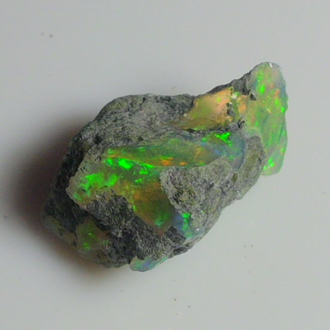 Black Opal Weight: 22.10 Carats | Natural Black Ethiopian Opal Rough - Ready for Cutting & Jewelry