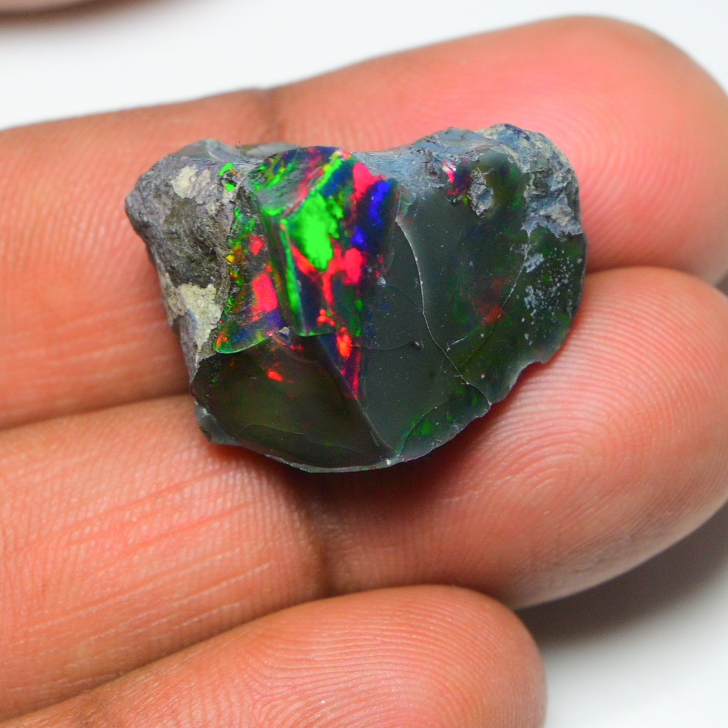 Black Opal 28.15 Carats | Natural Black Ethiopian Opal Rough - Ready for Cutting & Jewelry