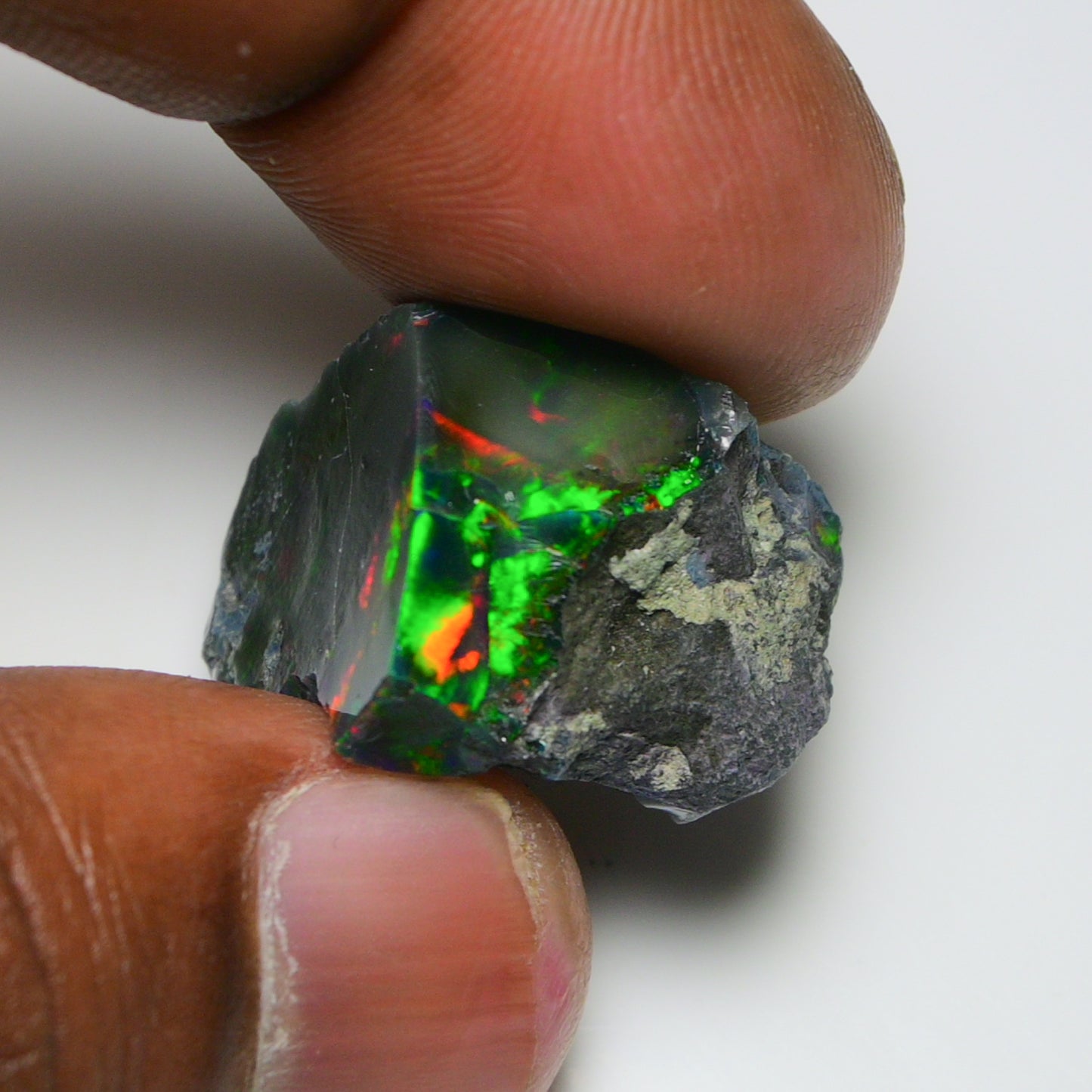 Black Opal 28.15 Carats | Natural Black Ethiopian Opal Rough - Ready for Cutting & Jewelry