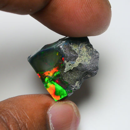 Black Opal 28.15 Carats | Natural Black Ethiopian Opal Rough - Ready for Cutting & Jewelry