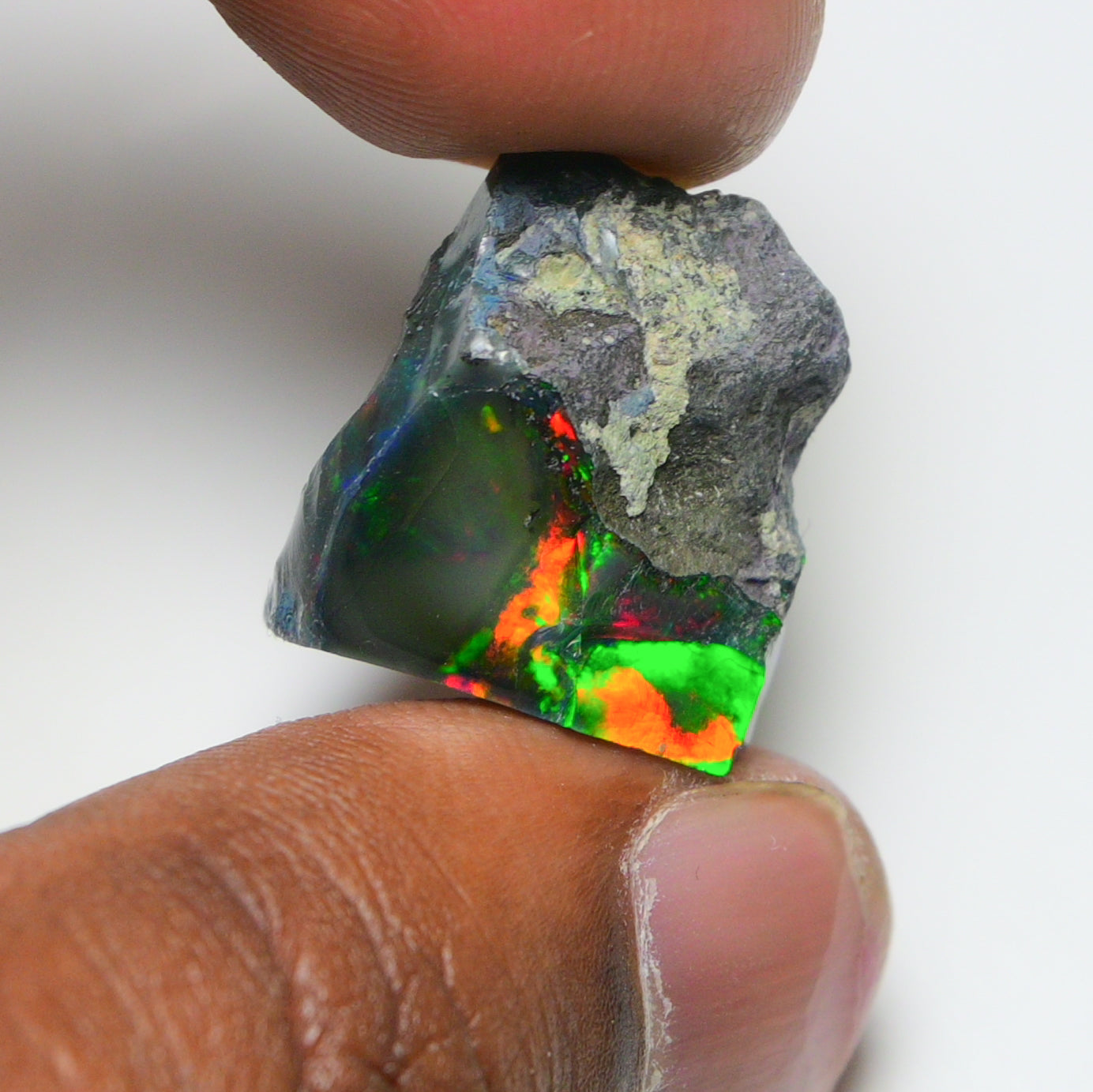 Black Opal 28.15 Carats | Natural Black Ethiopian Opal Rough - Ready for Cutting & Jewelry