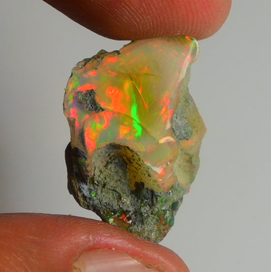 Black Opal Weight: 19.55 Carats | Natural Black Ethiopian Opal Rough - Ready for Cutting & Jewelry