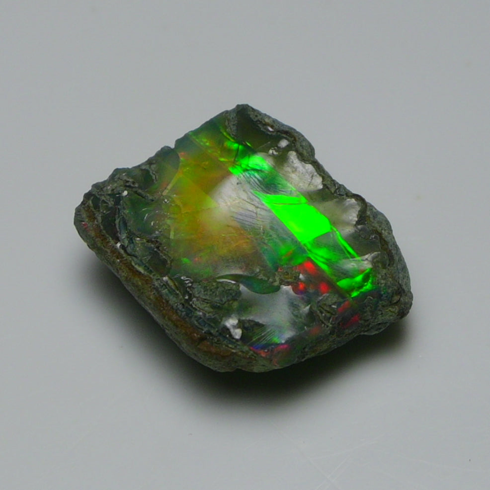 Black Opal 12.45 Carats | Natural Black Ethiopian Opal Rough - Ready for Cutting & Jewelry