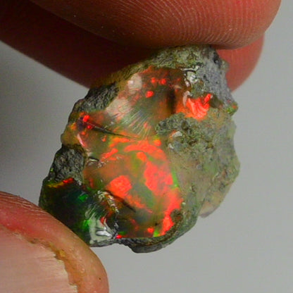 Black Opal Weight: 19.55 Carats | Natural Black Ethiopian Opal Rough - Ready for Cutting & Jewelry