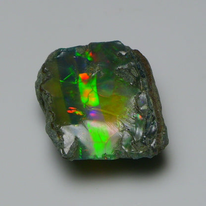 Black Opal 12.45 Carats | Natural Black Ethiopian Opal Rough - Ready for Cutting & Jewelry
