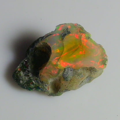 Black Opal Weight: 19.55 Carats | Natural Black Ethiopian Opal Rough - Ready for Cutting & Jewelry