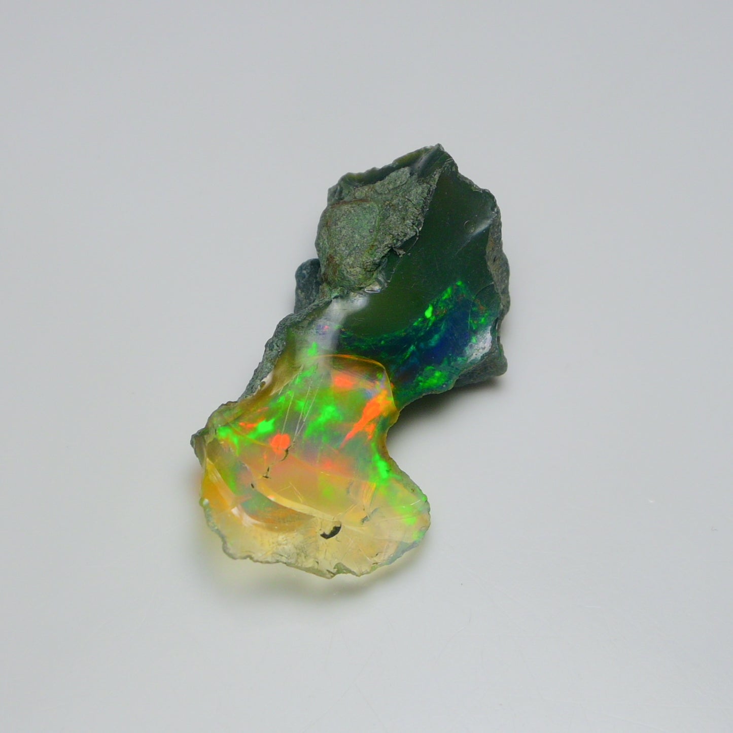 Black Opal 20.75 Carats | Natural Black Ethiopian Opal Rough - Ready for Cutting & Jewelry