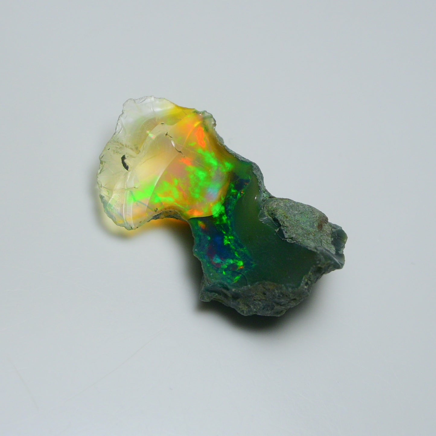 Black Opal 20.75 Carats | Natural Black Ethiopian Opal Rough - Ready for Cutting & Jewelry