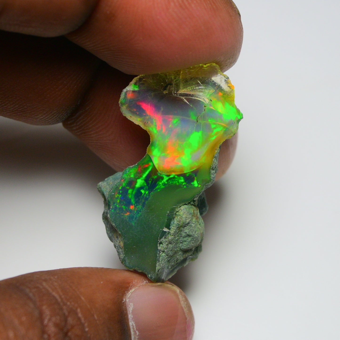 Black Opal 20.75 Carats | Natural Black Ethiopian Opal Rough - Ready for Cutting & Jewelry