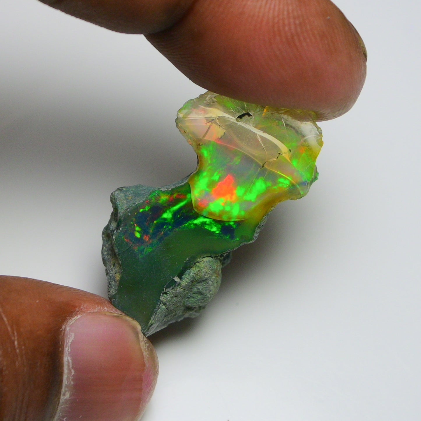 Black Opal 20.75 Carats | Natural Black Ethiopian Opal Rough - Ready for Cutting & Jewelry