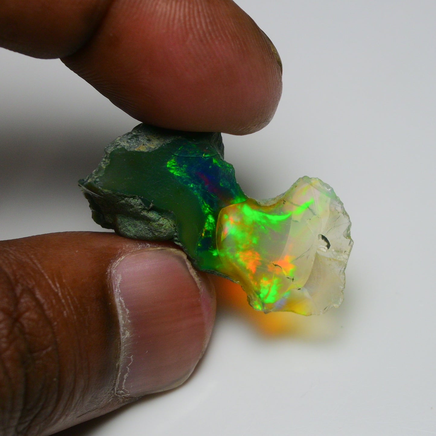 Black Opal 20.75 Carats | Natural Black Ethiopian Opal Rough - Ready for Cutting & Jewelry