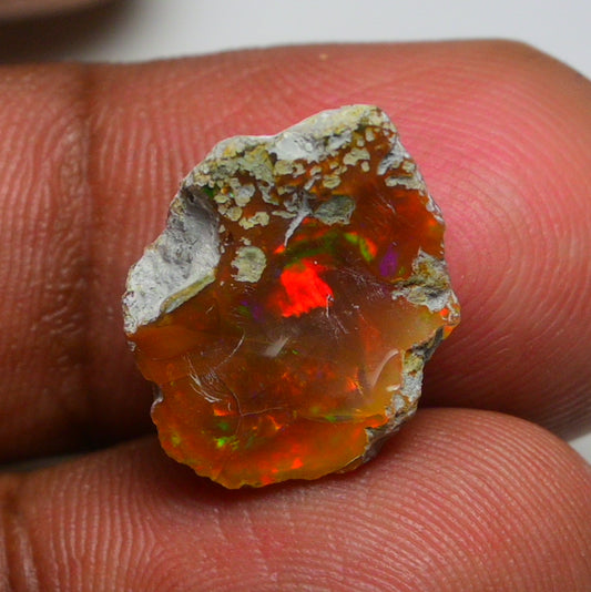 Black Opal 5.90 Carats | Natural Black Ethiopian Opal Rough - Ready for Cutting & Jewelry!
