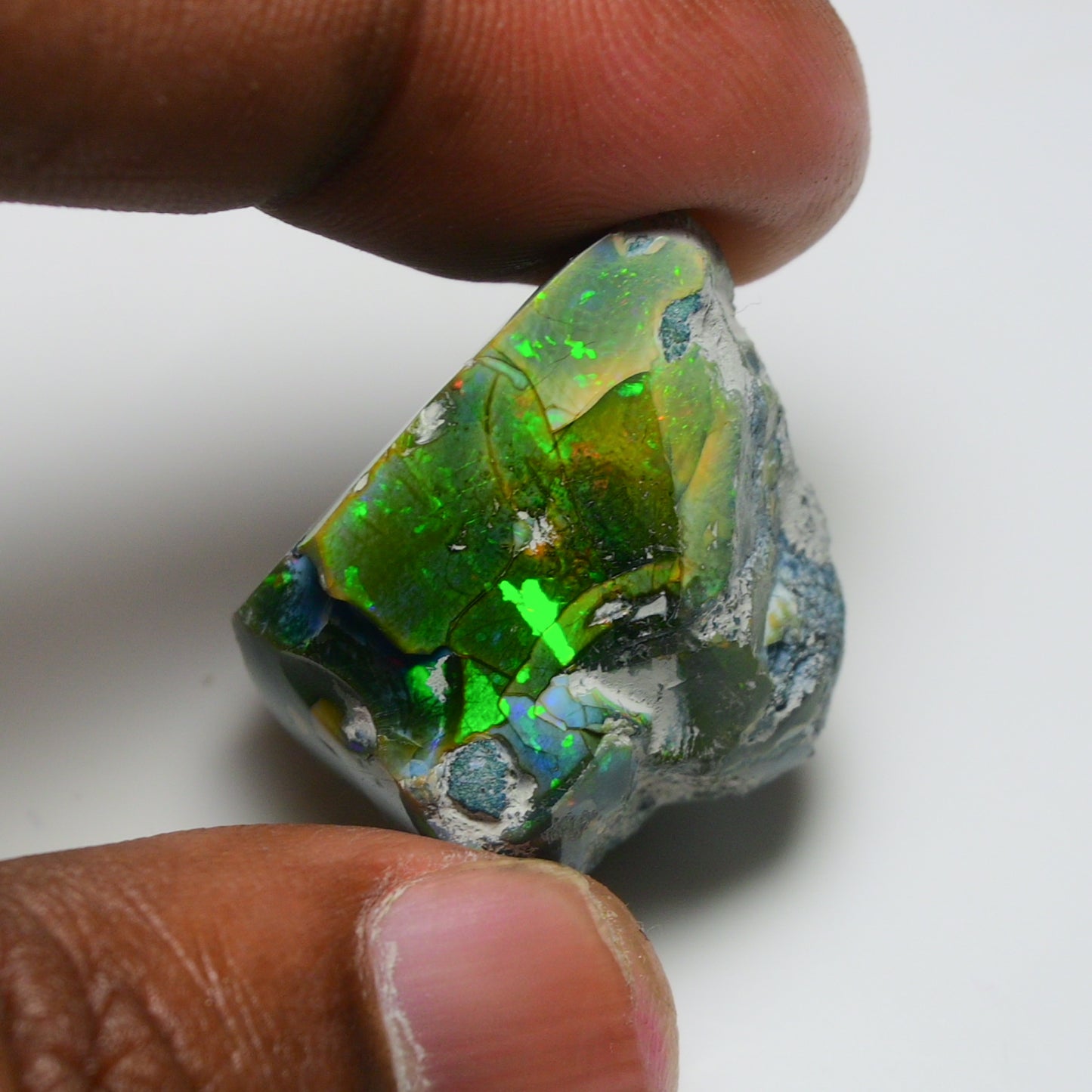 Black Opal 37.86 Carats | Natural Black Ethiopian Opal Rough - Ready for Cutting & Jewelry