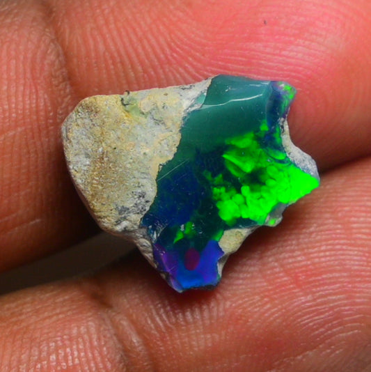 Black Opal 5.65 Carats | Natural Black Ethiopian Opal Rough - Ready for Cutting & Jewelry!