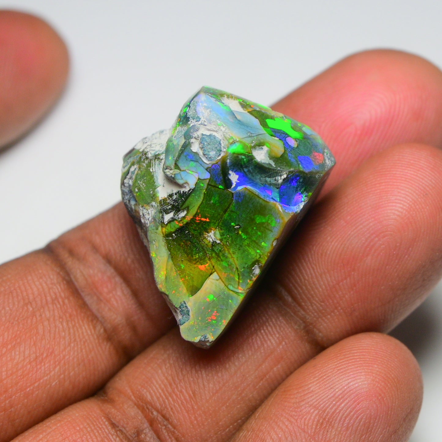 Black Opal 37.86 Carats | Natural Black Ethiopian Opal Rough - Ready for Cutting & Jewelry