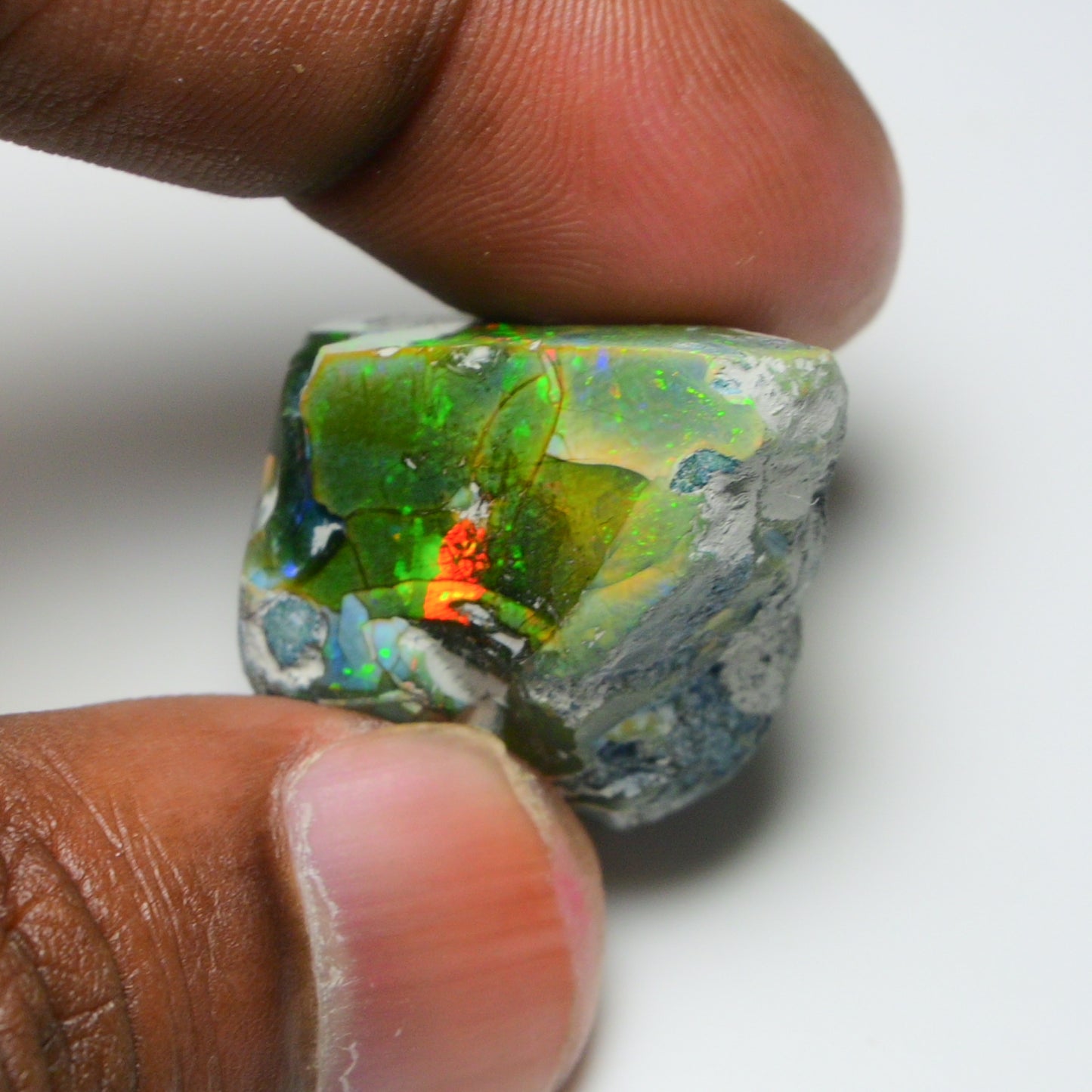 Black Opal 37.86 Carats | Natural Black Ethiopian Opal Rough - Ready for Cutting & Jewelry
