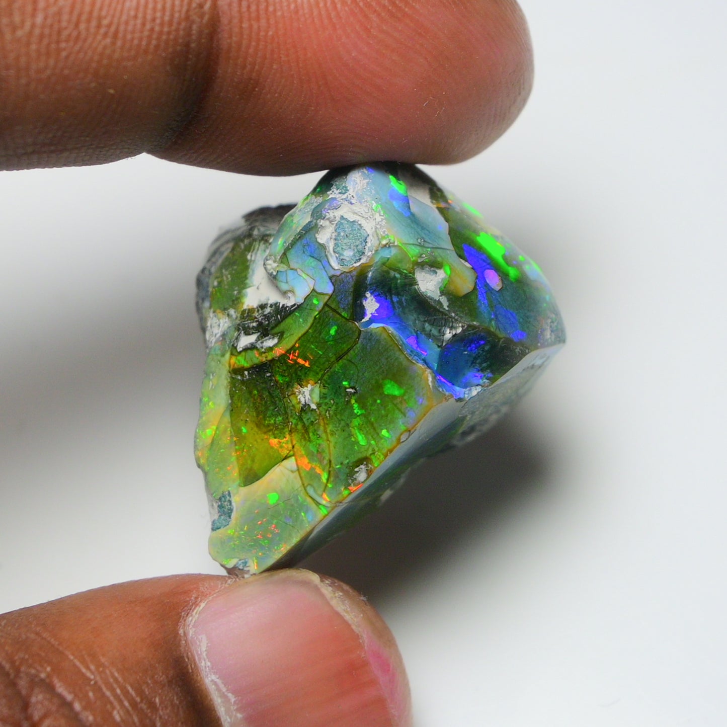 Black Opal 37.86 Carats | Natural Black Ethiopian Opal Rough - Ready for Cutting & Jewelry
