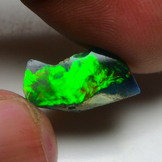 Black Opal 3.45 Carats | Natural Black Ethiopian Opal Rough - Ready for Cutting & Jewelry!