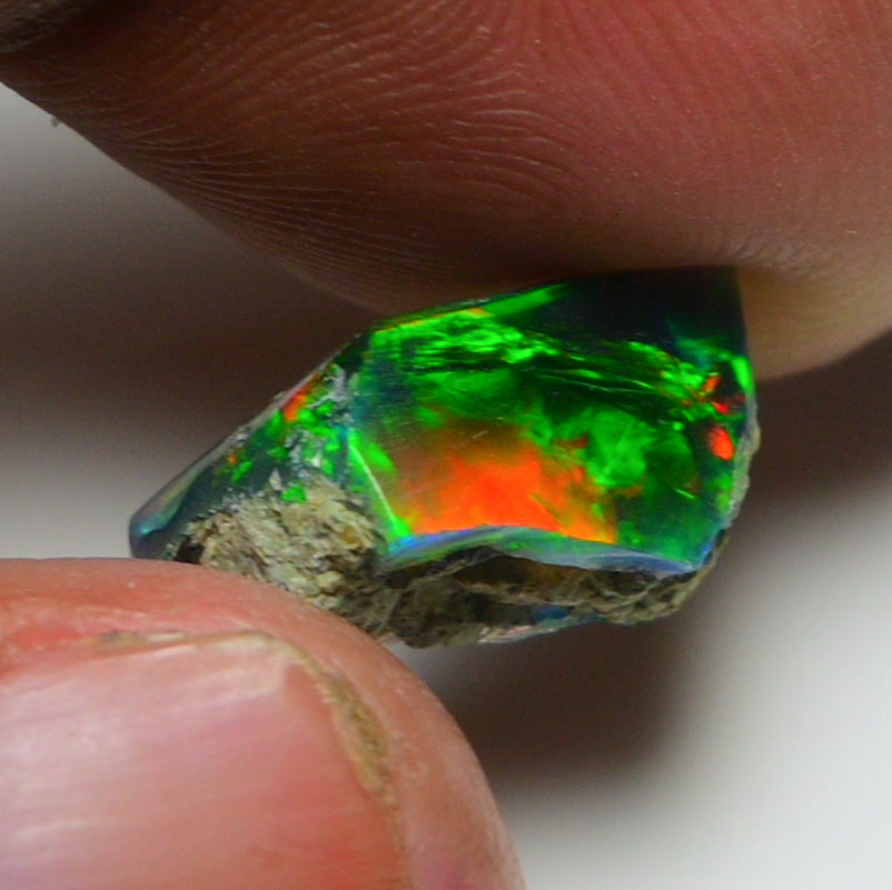 Black Opal 3.45 Carats | Natural Black Ethiopian Opal Rough - Ready for Cutting & Jewelry!