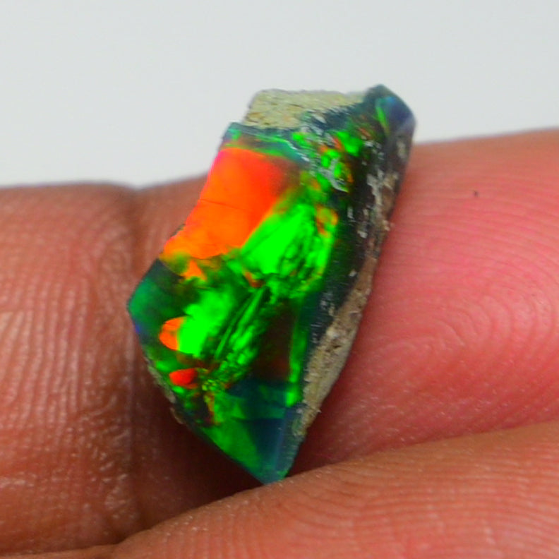 Black Opal 3.45 Carats | Natural Black Ethiopian Opal Rough - Ready for Cutting & Jewelry!