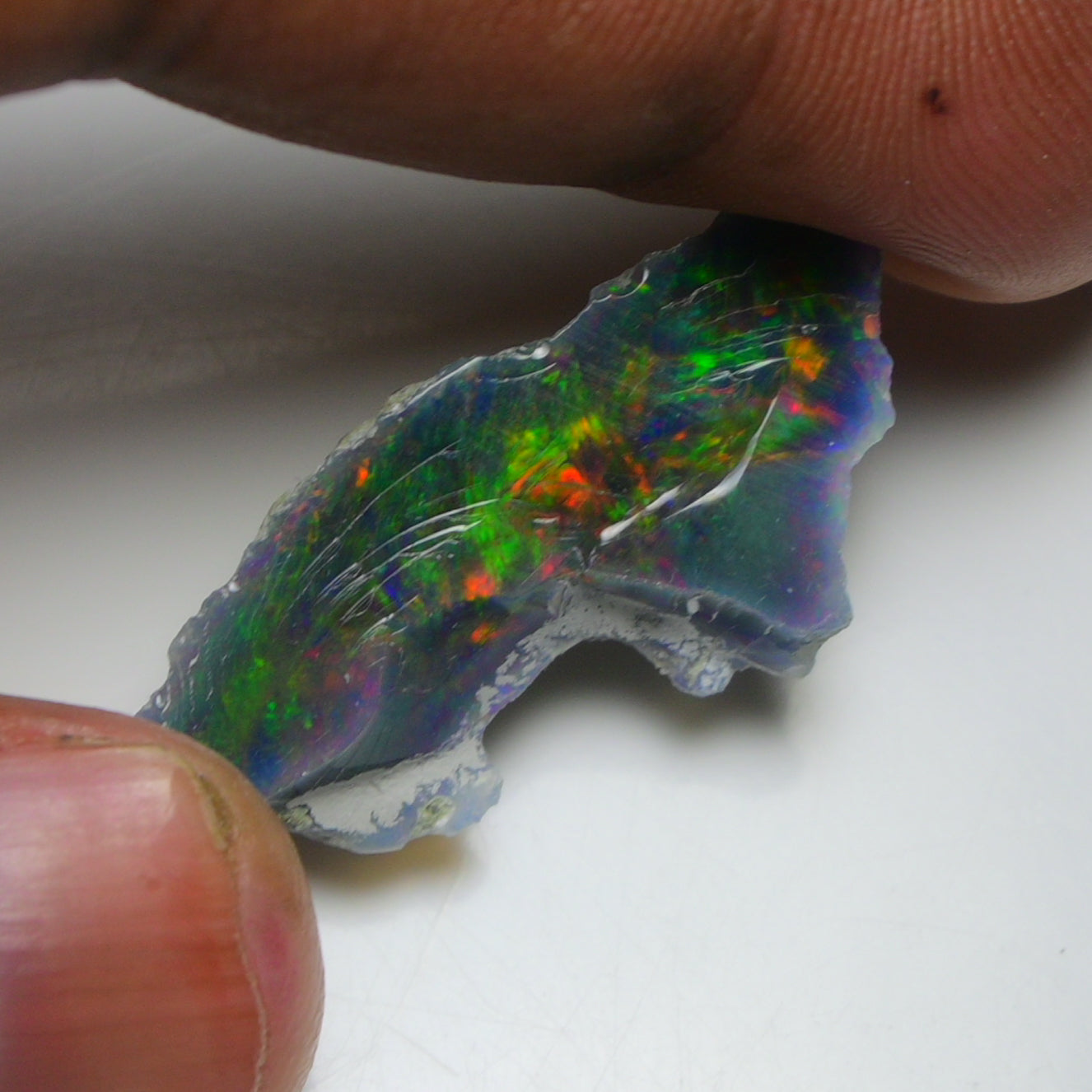 Black Opal 9.70 Carats | Natural Black Ethiopian Opal Rough - Ready for Cutting & Jewelry!