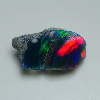 Black Opal 2.85 Carats | Natural Black Ethiopian Opal Rough - Ready for Cutting & Jewelry!