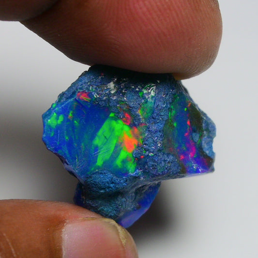 Rare Blue Opal 20.60 Carats | Natural Blue Ethiopian Opal Rough - Ready for Cutting & Jewelry!