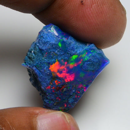Rare Blue Opal 20.60 Carats | Natural Blue Ethiopian Opal Rough - Ready for Cutting & Jewelry!