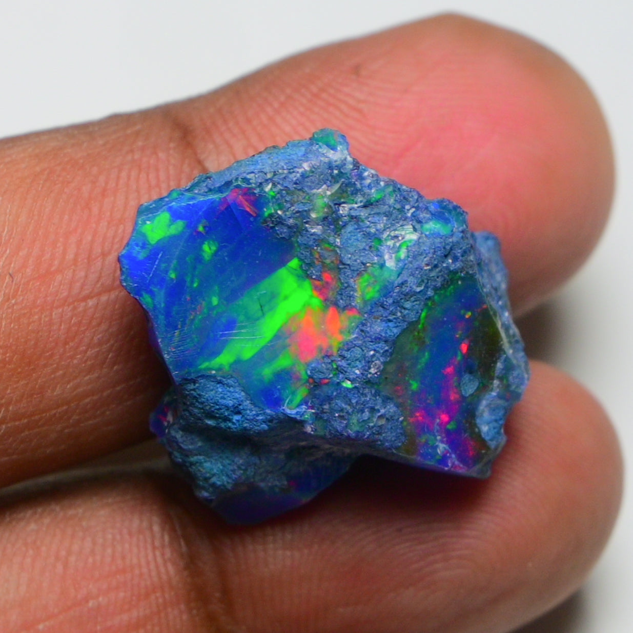Rare Blue Opal 20.60 Carats | Natural Blue Ethiopian Opal Rough - Ready for Cutting & Jewelry!