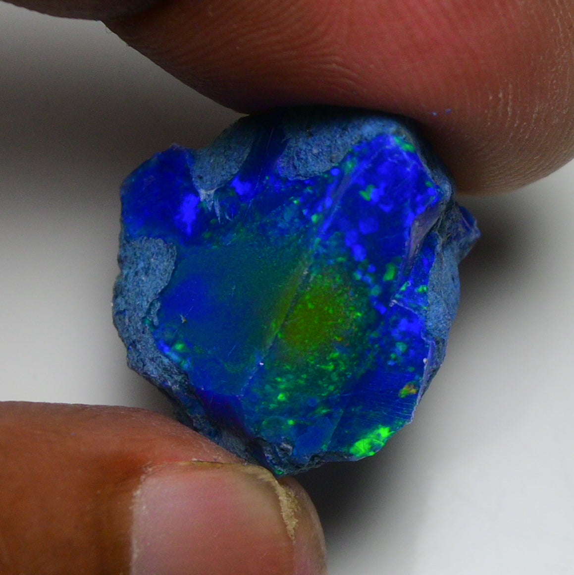 Rare Blue Opal 16.80 Carats | Natural Blue Ethiopian Opal Rough - Ready for Cutting & Jewelry!