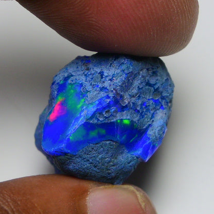Rare Blue Opal 26.20 Carats | Natural Blue Ethiopian Opal Rough - Ready for Cutting & Jewelry!