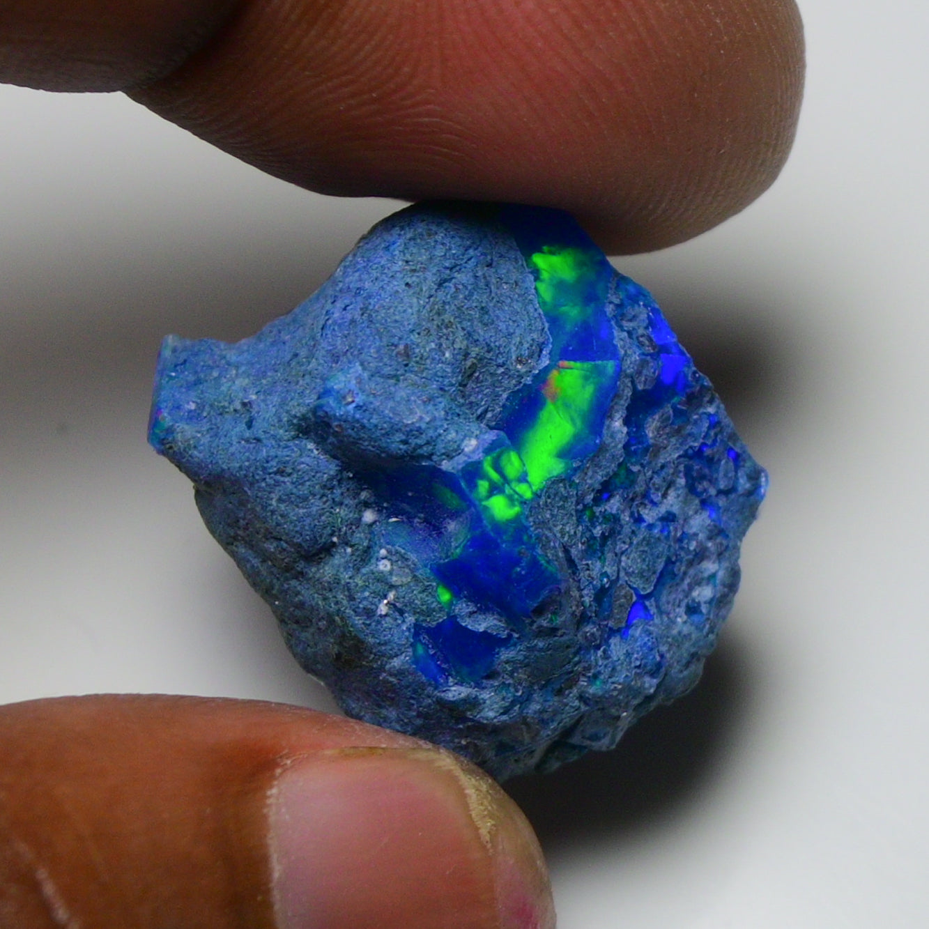 Rare Blue Opal 26.20 Carats | Natural Blue Ethiopian Opal Rough - Ready for Cutting & Jewelry!