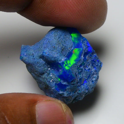 Rare Blue Opal 26.20 Carats | Natural Blue Ethiopian Opal Rough - Ready for Cutting & Jewelry!