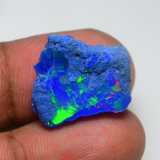 Rare Blue Opal 12.70 Carats | Natural Blue Ethiopian Opal Rough - Ready for Cutting & Jewelry!