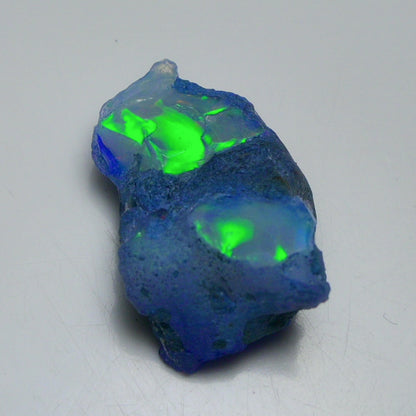 Rare Blue Opal 22.50 Carats | Natural Blue Ethiopian Opal Rough - Ready for Cutting & Jewelry!