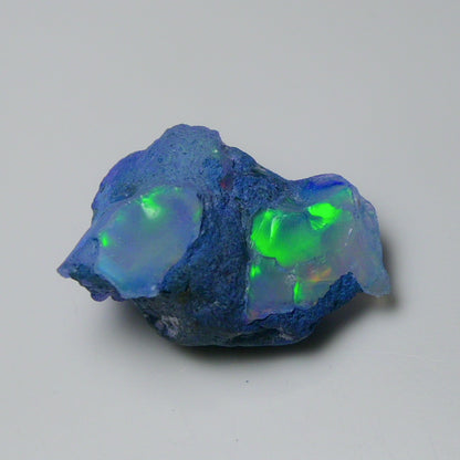 Rare Blue Opal 22.50 Carats | Natural Blue Ethiopian Opal Rough - Ready for Cutting & Jewelry!