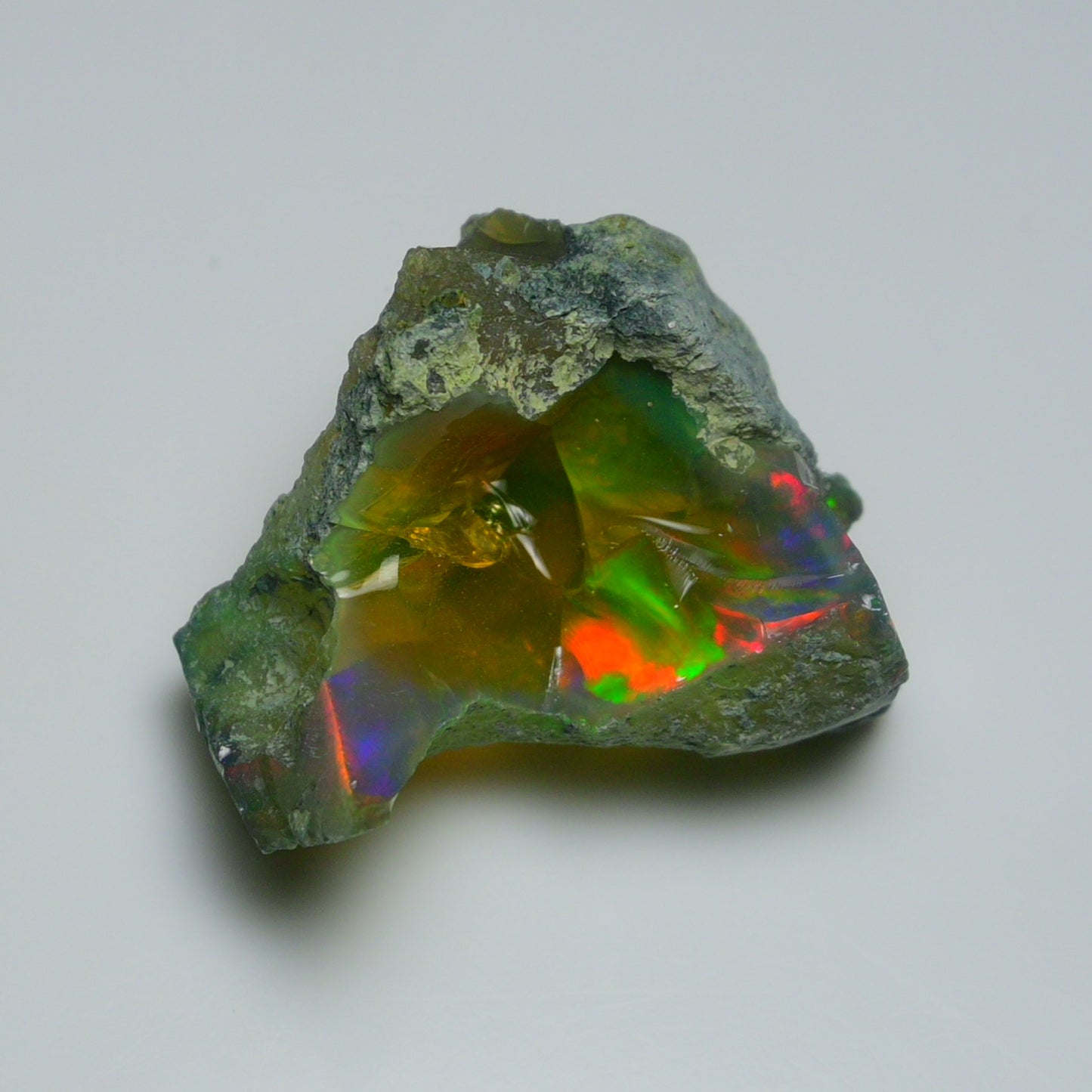 Black Opal 38.15 Carats | Natural Black Ethiopian Opal Rough - Ready for Cutting & Jewelry
